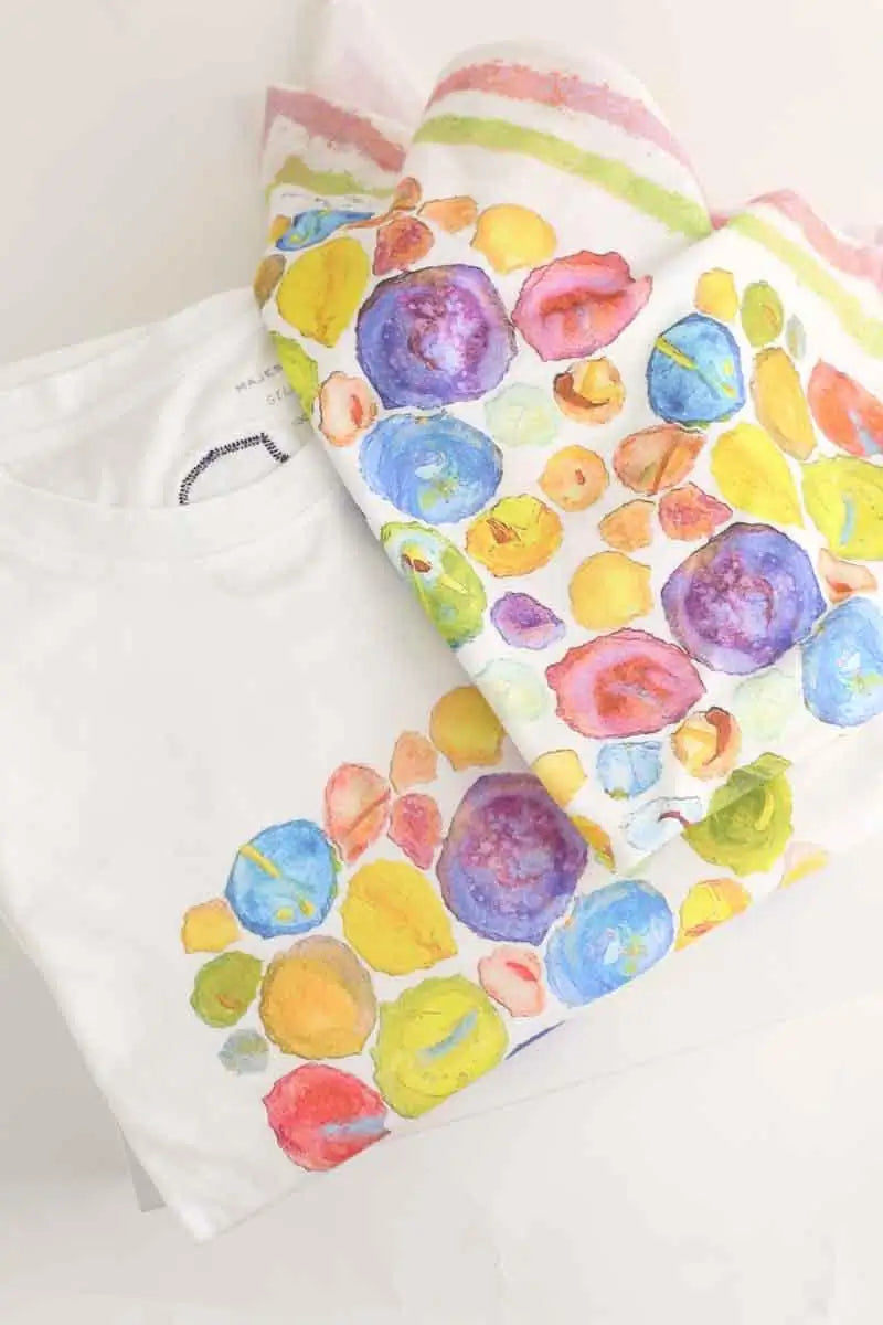 T-shirt avec foulard assortis Majestic Filatures Blanc en Coton