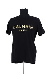 T-shirt Balmain Noir en Coton, taille S - Seconde Main