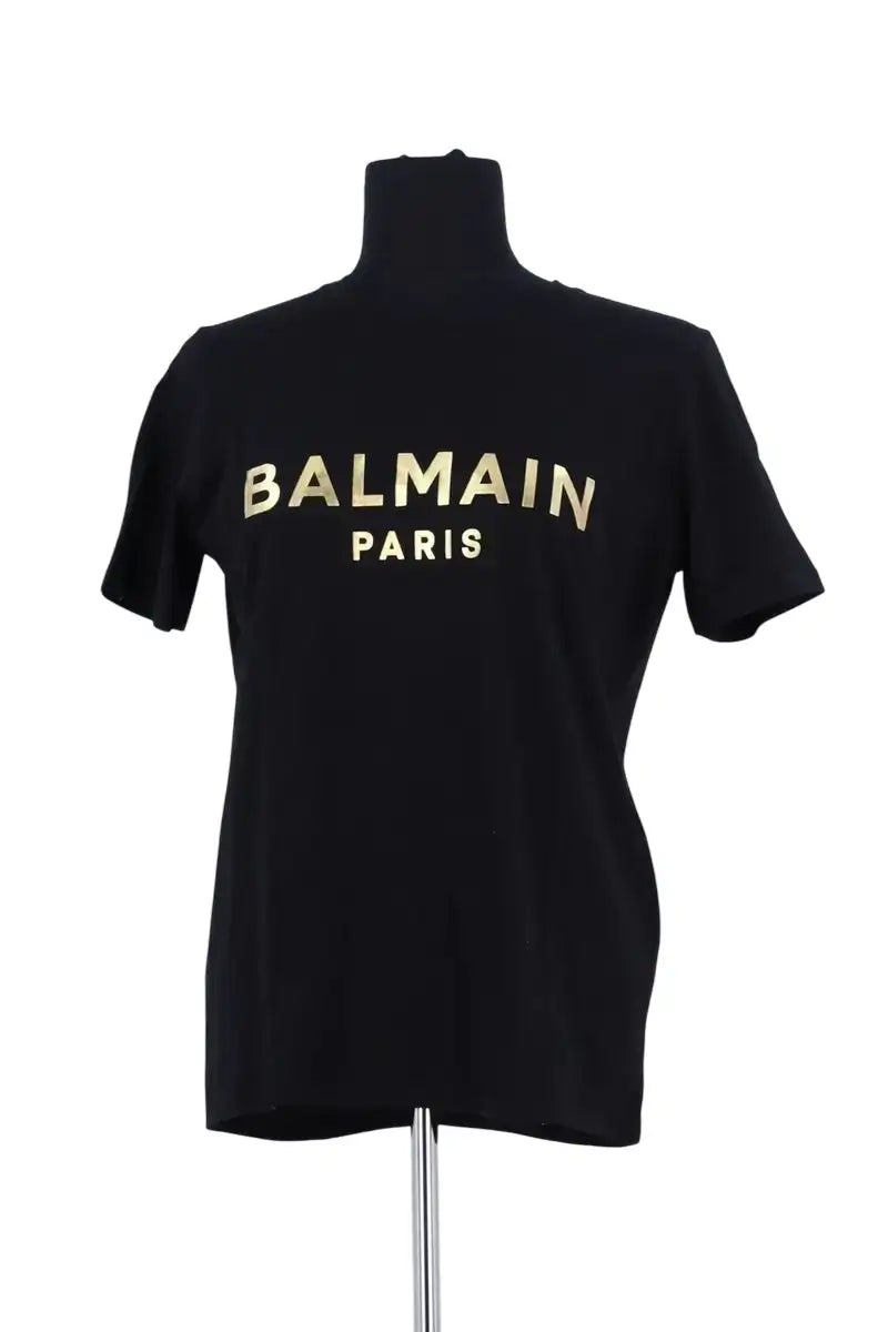 T-shirt Balmain Noir en Coton, taille S - Seconde Main