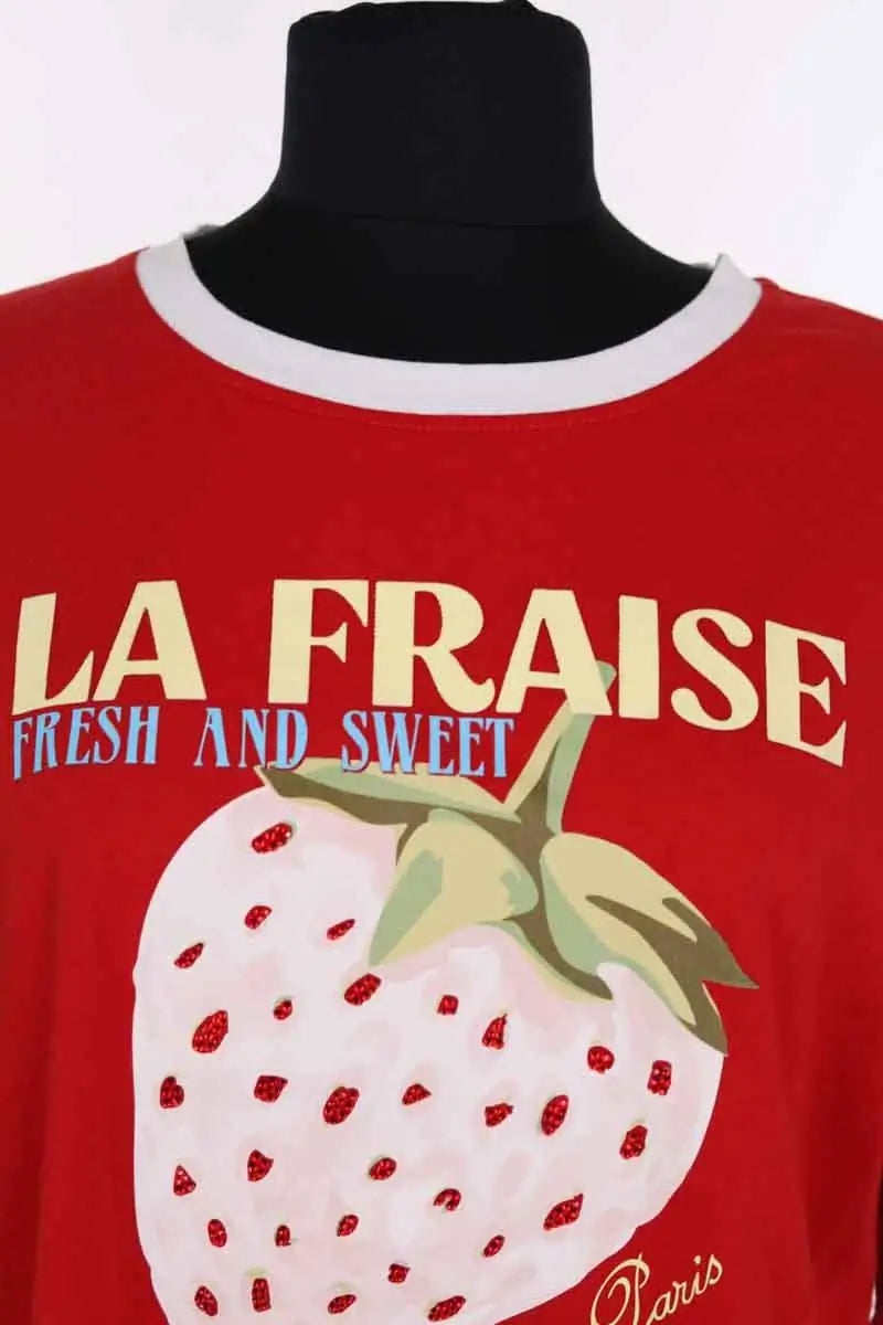 T-shirt Balmain Rouge en Coton