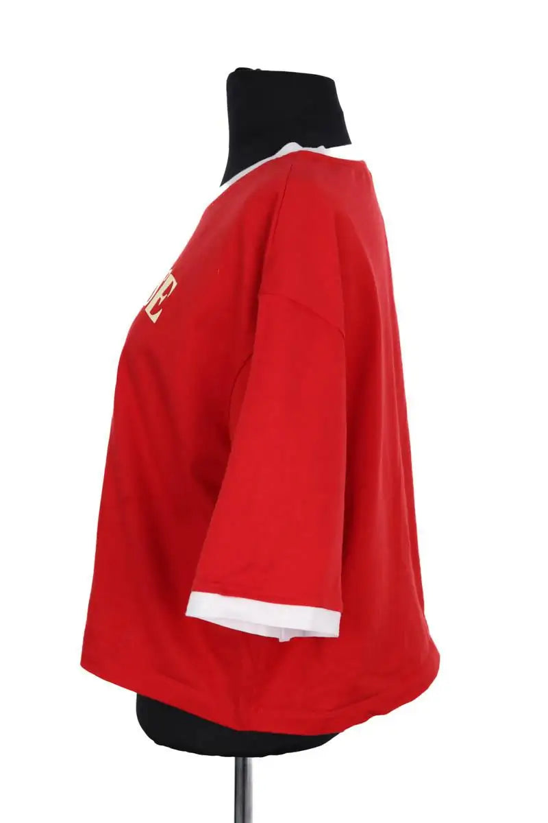 T-shirt Balmain Rouge en Coton