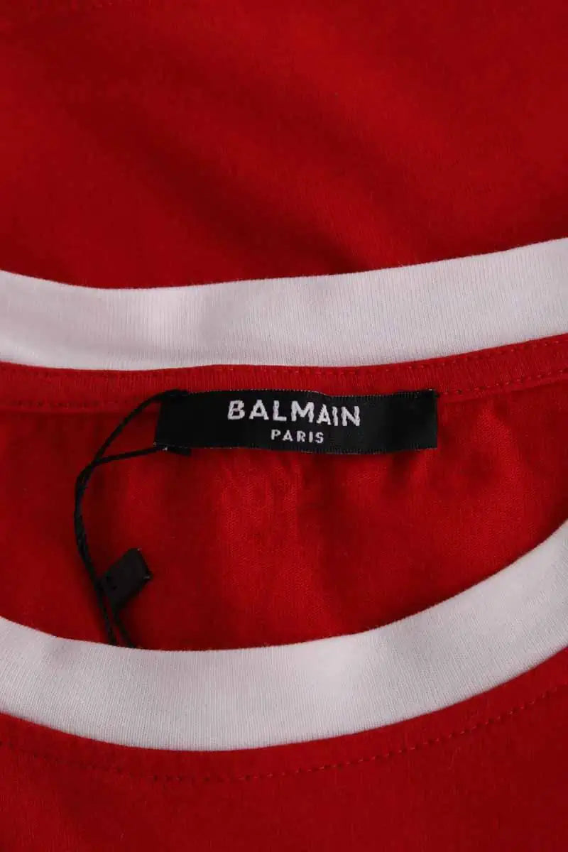 T-shirt Balmain Rouge en Coton
