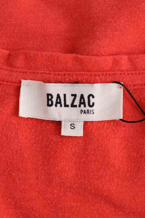 T-shirt Balzac Rouge en Coton