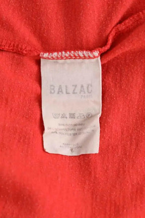 T-shirt Balzac Rouge en Coton