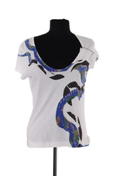T-shirt Barbara Bui Blanc en Coton, taille XS - Seconde Main