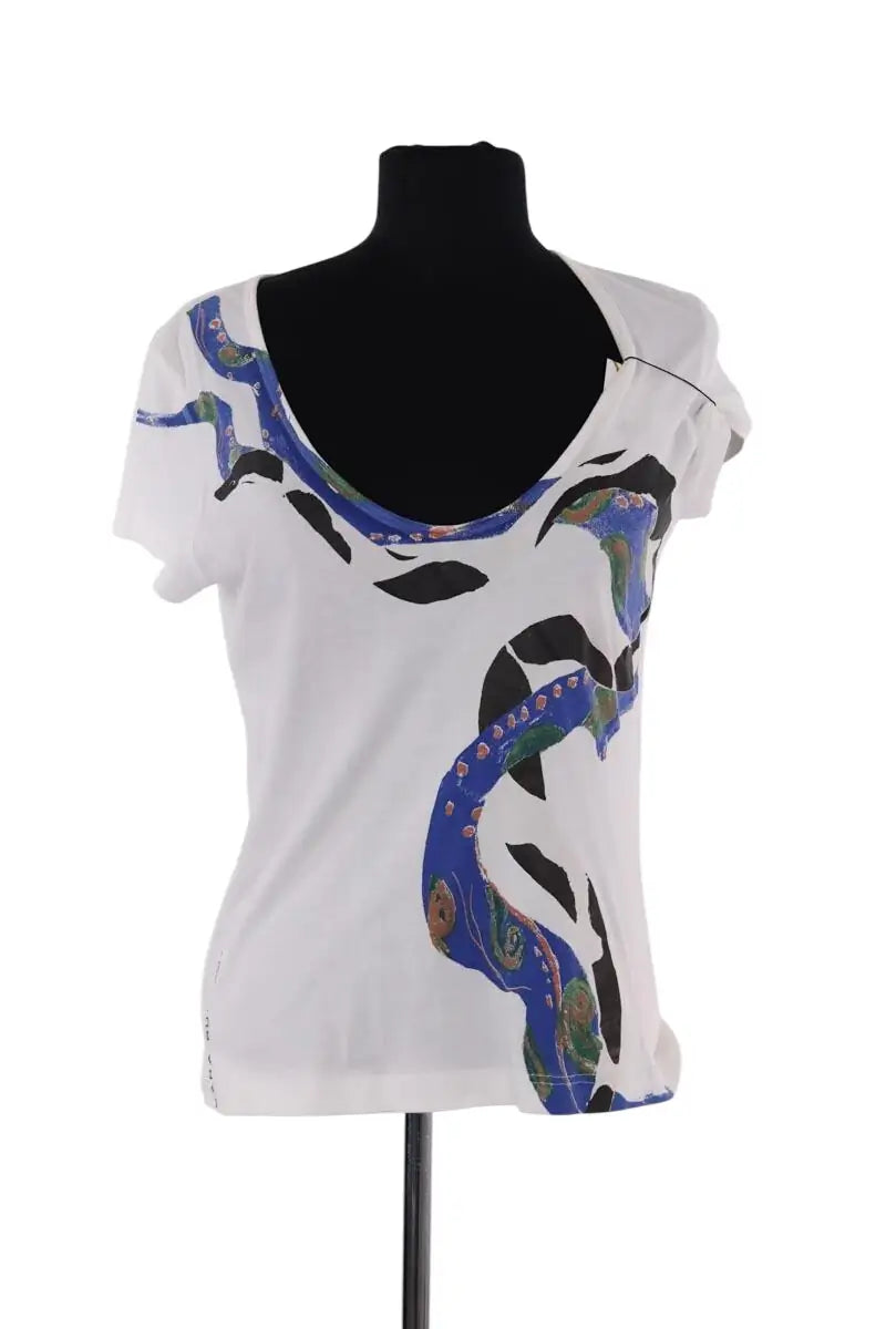 T-shirt Barbara Bui Blanc en Coton, taille XS - Seconde Main