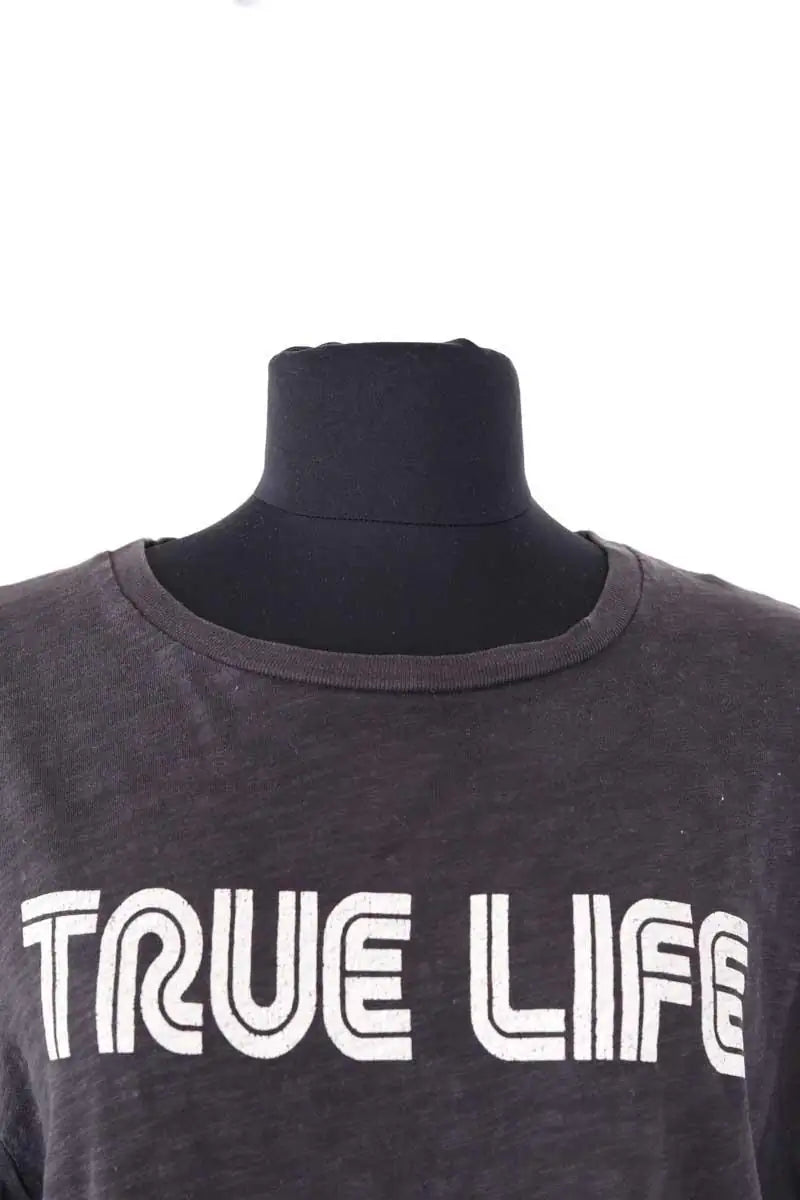 T-shirt Ba&Sh Anthracite en Lin