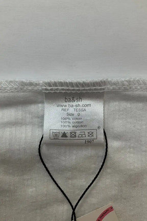 T-shirt Ba&Sh Blanc en Coton