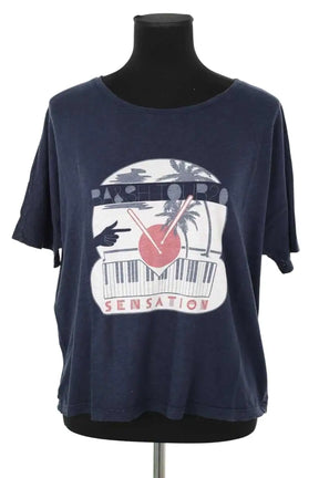 T-shirt Ba&Sh Bleu en Coton, taille M - Seconde Main