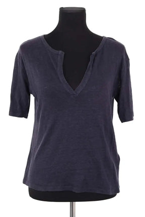 T-shirt Ba&Sh Marine en Lin, taille XS - Seconde Main