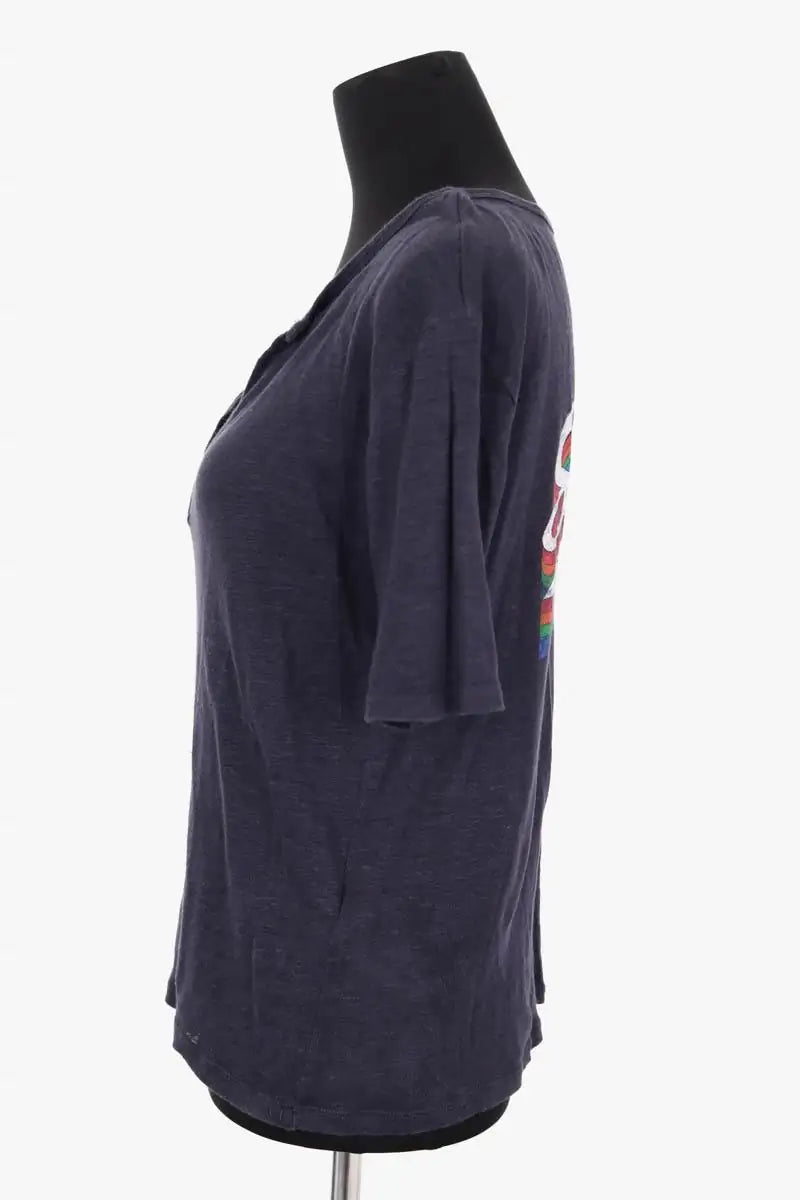 T-shirt Ba&Sh Marine en Lin
