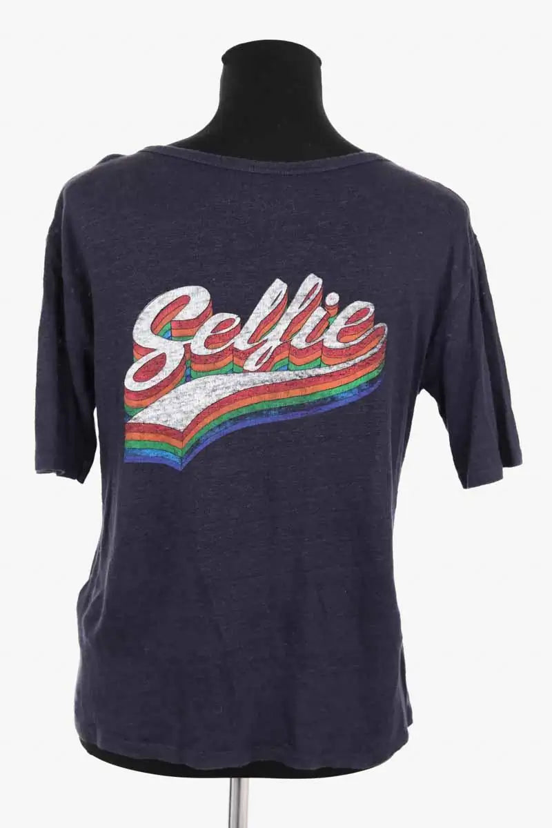 T-shirt Ba&Sh Marine en Lin
