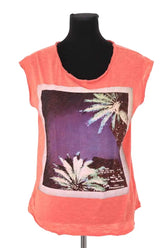T-shirt Ba&Sh Orange en Coton, taille S - Seconde Main