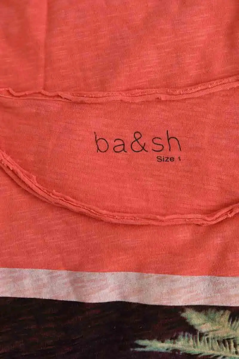 T-shirt Ba&Sh Orange en Coton