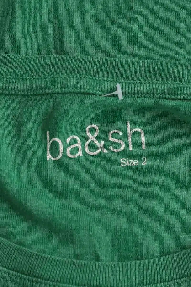 T-shirt Ba&Sh Vert en Coton