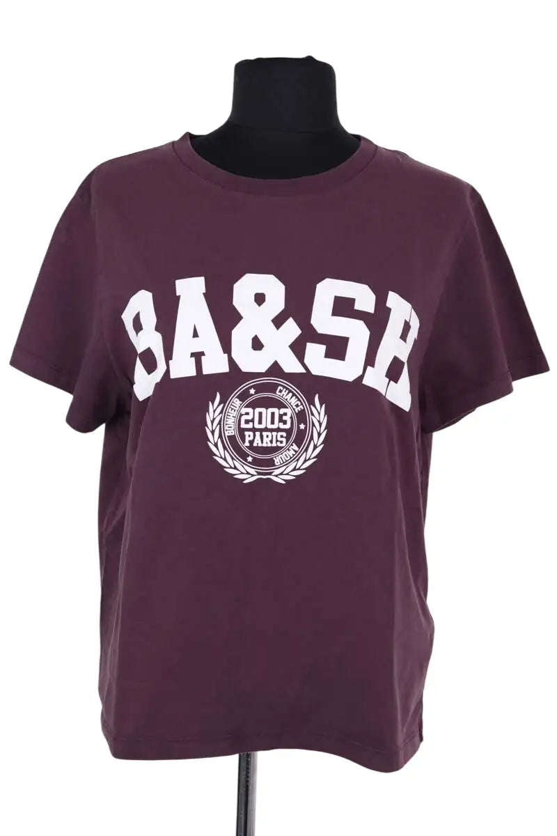 T-shirt Ba&Sh Violet en Coton, taille M - Seconde Main