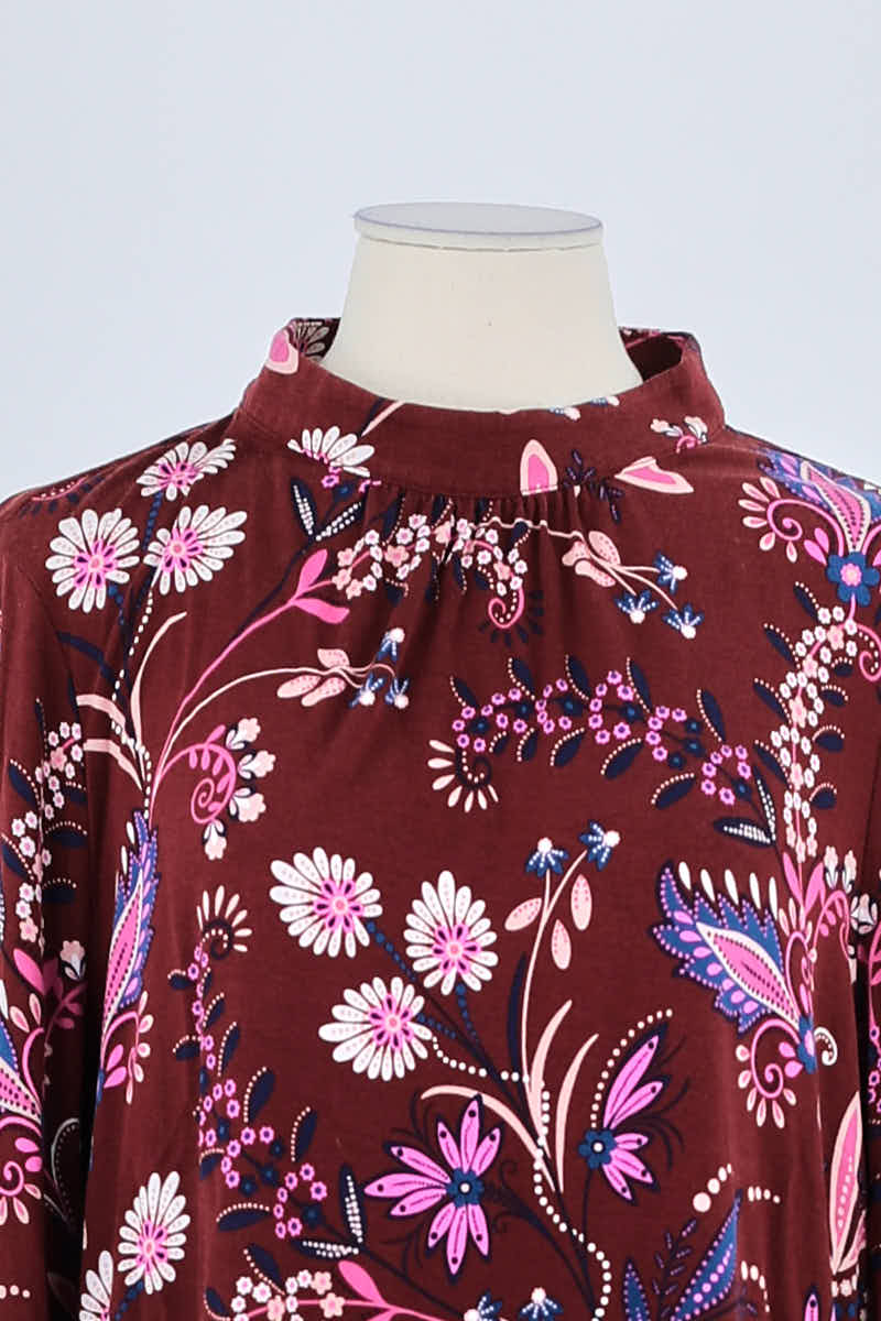 T-shirt Boden Bordeaux en Viscose