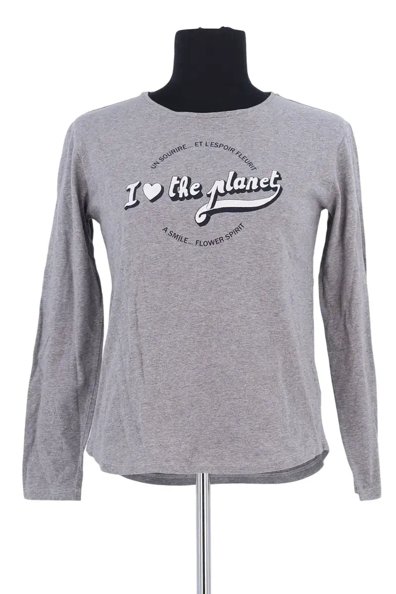 T-shirt Bonpoint Anthracite en Coton, taille XL - Seconde Main