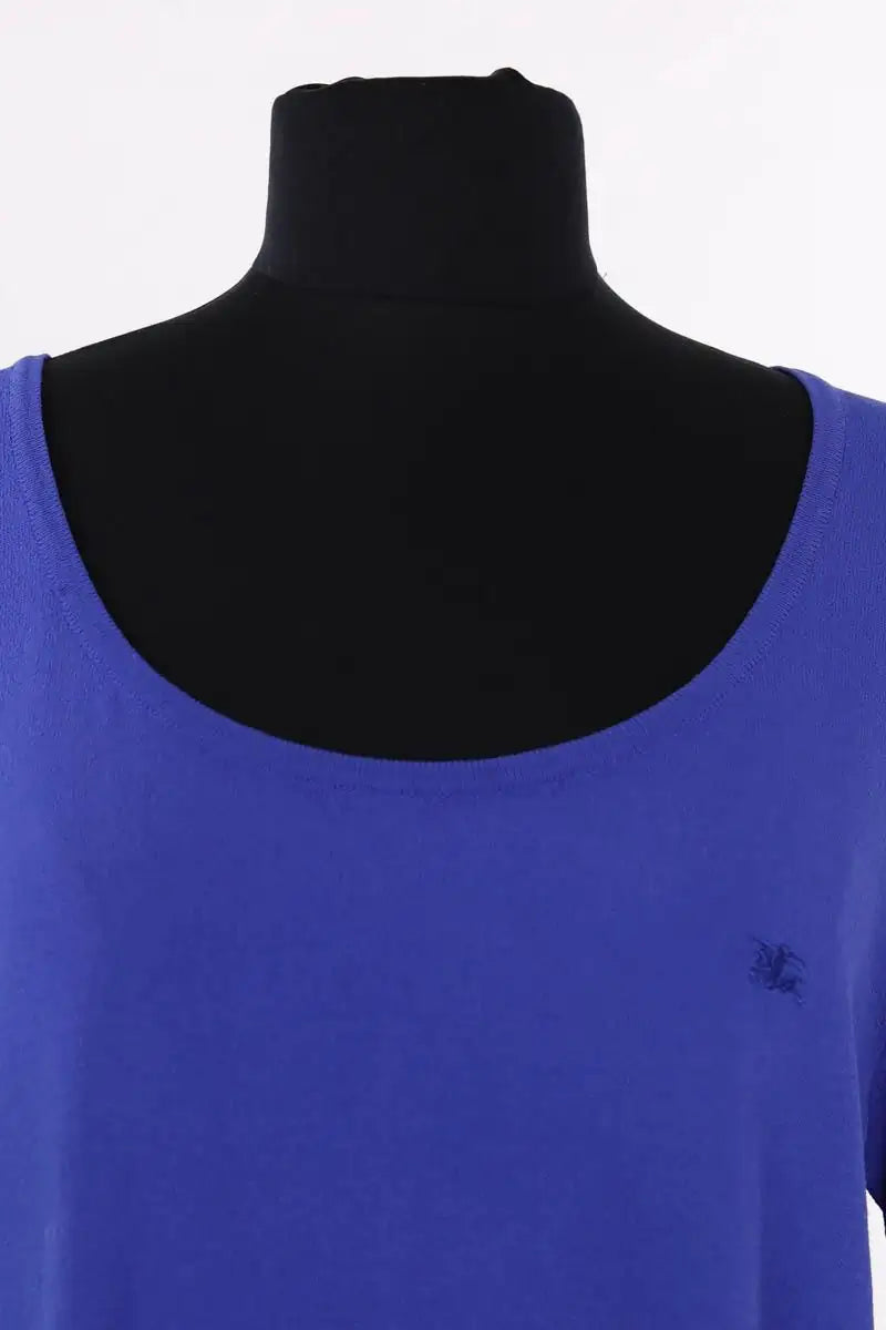 T-shirt Burberry Bleu en Synthétique