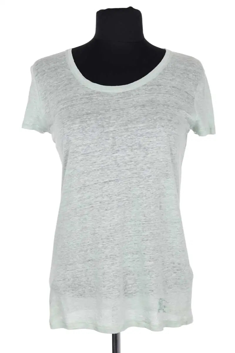 T-shirt Burberry Vert en Lin, taille XS - Seconde Main