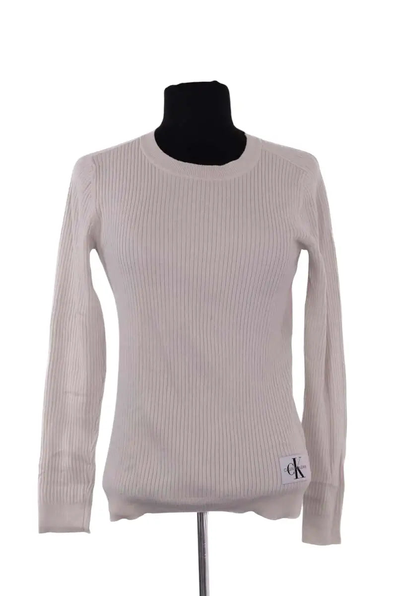 T-shirt Calvin Klein Blanc en Soie, taille S - Seconde Main