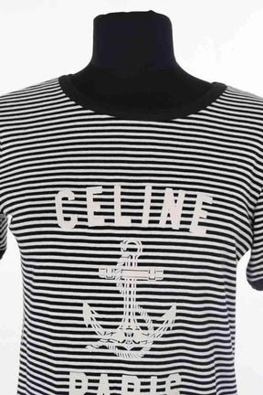 T-shirt Celine Anchor Noir en Coton