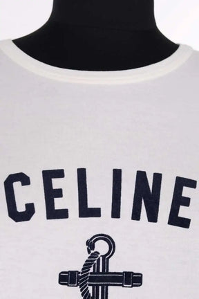 T-shirt Celine Blanc en Coton