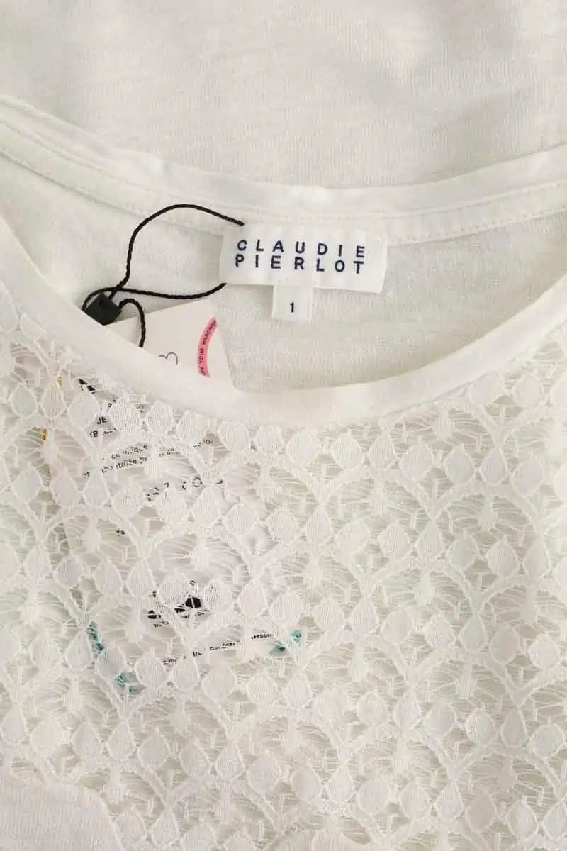 T-shirt Claudie Pierlot Blanc en Coton