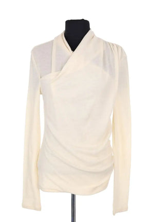 T-shirt Claudie Pierlot Ecru en Laine, taille L - Seconde Main