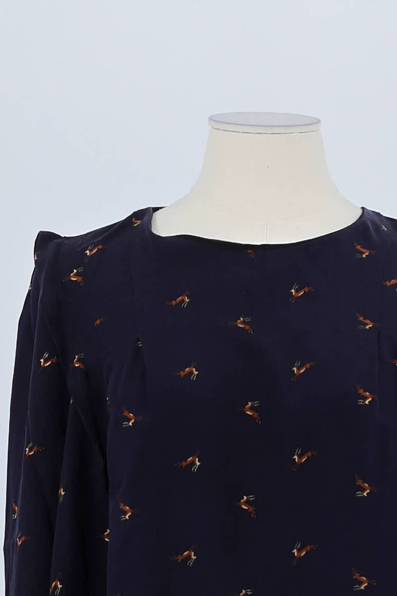 T-shirt Claudie Pierlot Marine en Soie