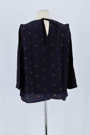 T-shirt Claudie Pierlot Marine en Soie