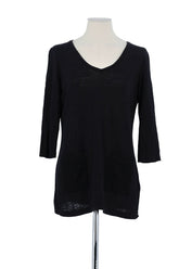 T-shirt Claudie Pierlot Noir en Lin, taille L - Seconde Main