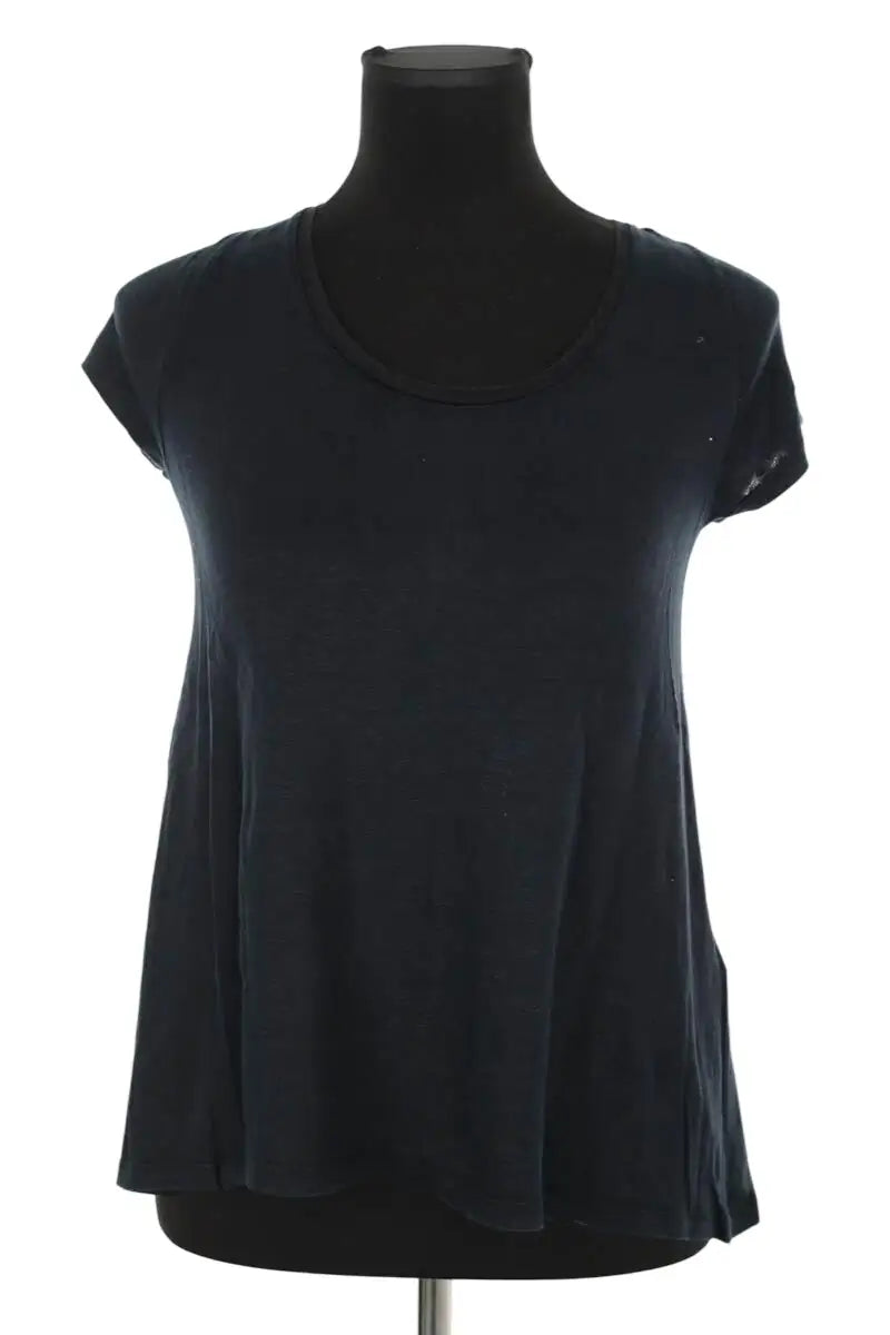 T-shirt Claudie Pierlot Noir en Lin, taille S - Seconde Main