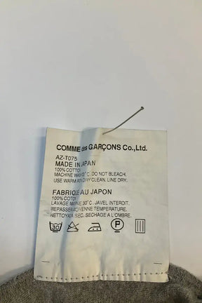 T-shirt Comme Des Garçons Anthracite en Coton