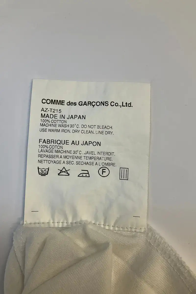 T-shirt Comme Des Garçons Blanc en Coton