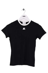 T-shirt Courrèges Noir en Coton, taille XS - Seconde Main