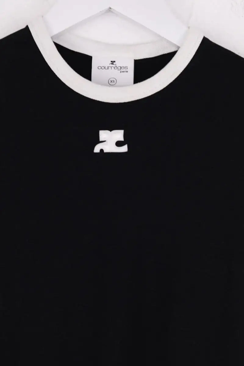 T-shirt Courrèges Noir en Coton