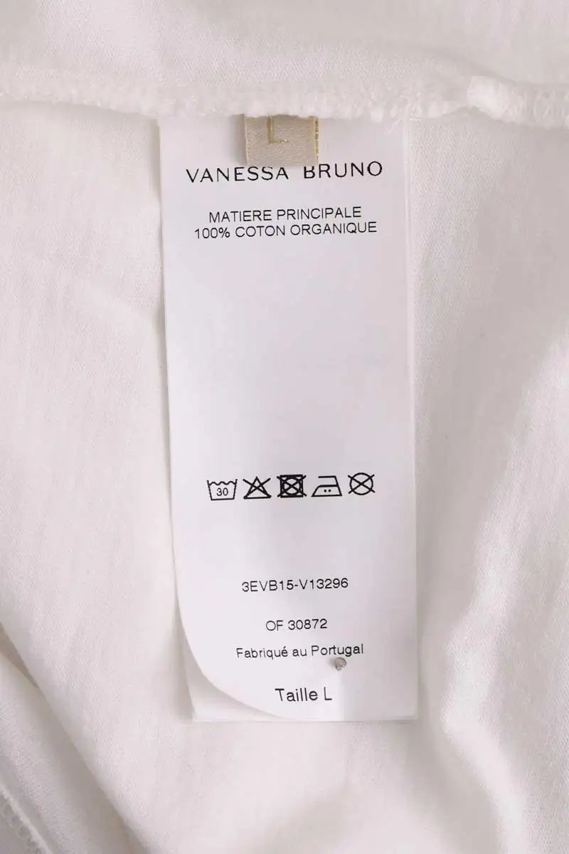 T-shirt court Vanessa Bruno Blanc en Coton