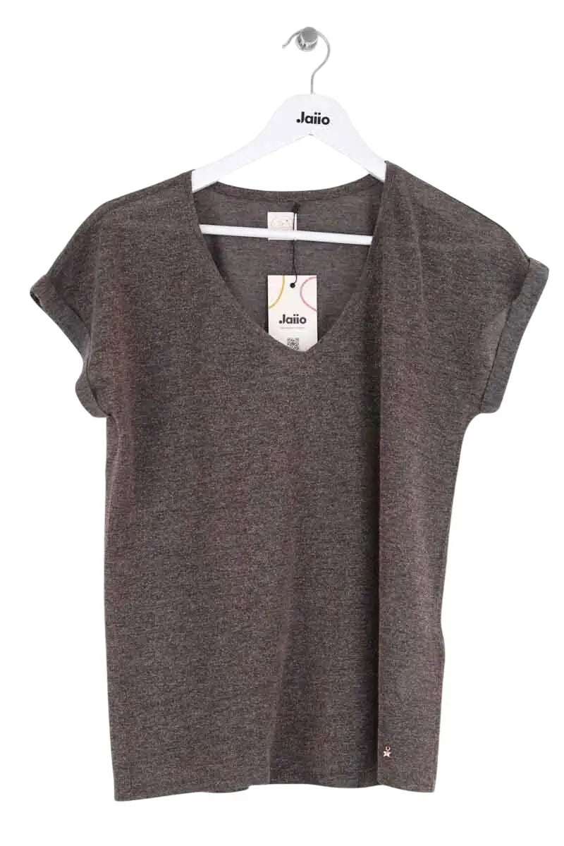 T-shirt Des Petits Hauts Gris en Coton, taille XS - Seconde Main