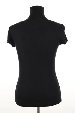 T-shirt Des Petits Hauts Hebou Noir en Coton