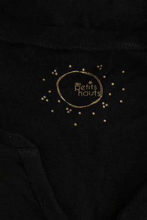 T-shirt Des Petits Hauts Hebou Noir en Coton