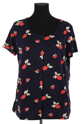 T-shirt Des Petits Hauts Marine en Coton, taille L - Seconde Main