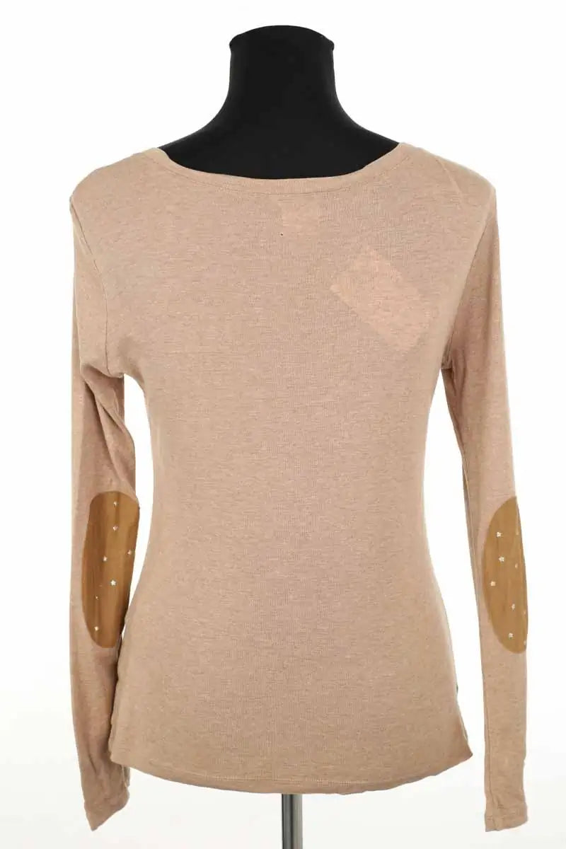 T-shirt Des Petits Hauts Marron en Coton