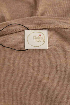 T-shirt Des Petits Hauts Marron en Coton