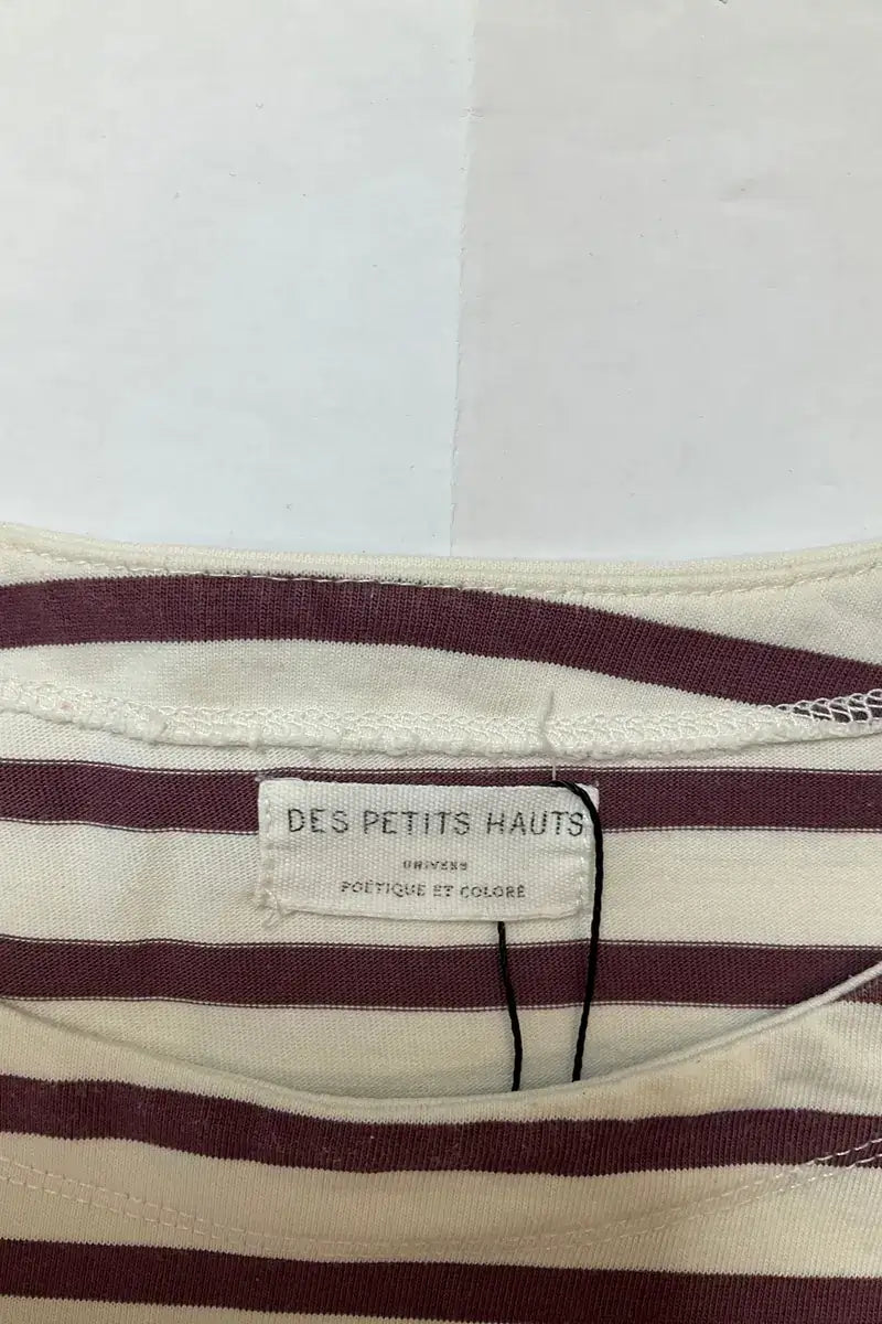 T-shirt Des Petits Hauts Violet en Coton