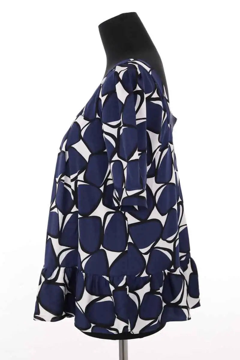 T-shirt Diane Von Furstenberg Marine en Soie