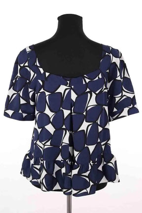 T-shirt Diane Von Furstenberg Marine en Soie