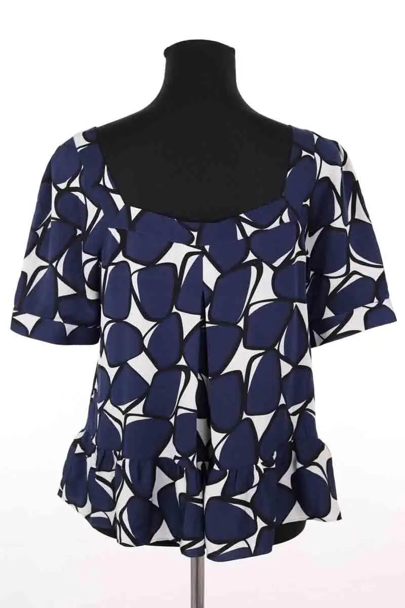 T-shirt Diane Von Furstenberg Marine en Soie