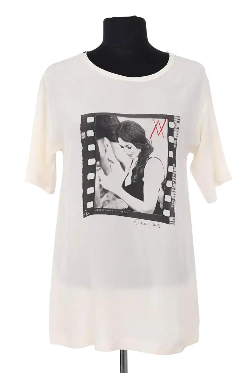 T-shirt Dolce & Gabbana Ecru en Synthétique, taille M - Seconde Main