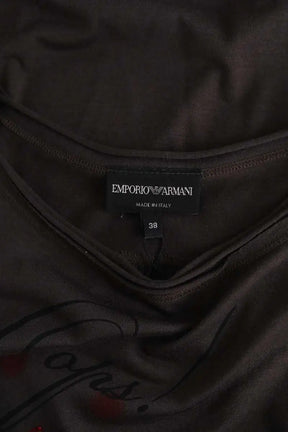 T-shirt Emporio Armani Marron en Coton
